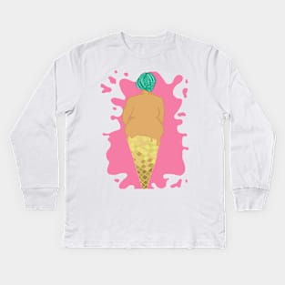 A Body Like Soft Serve Kids Long Sleeve T-Shirt